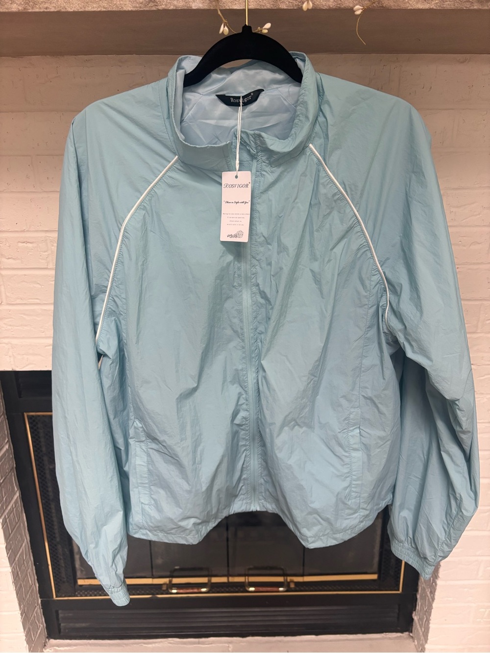 Rossignol Light Blue Women's Bomber Windbreaker Jacket